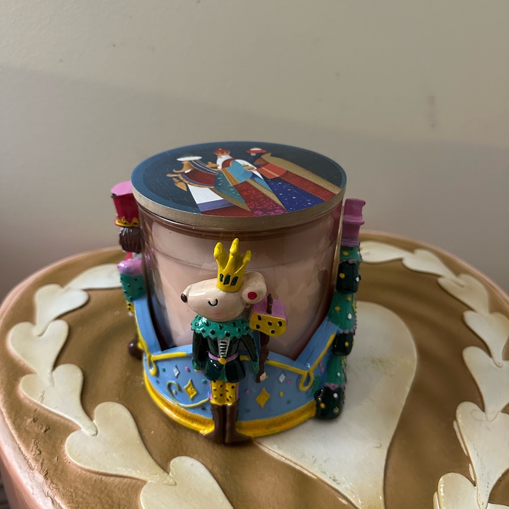 DW Home Christmas Nutcracker Velvet Apple Candle